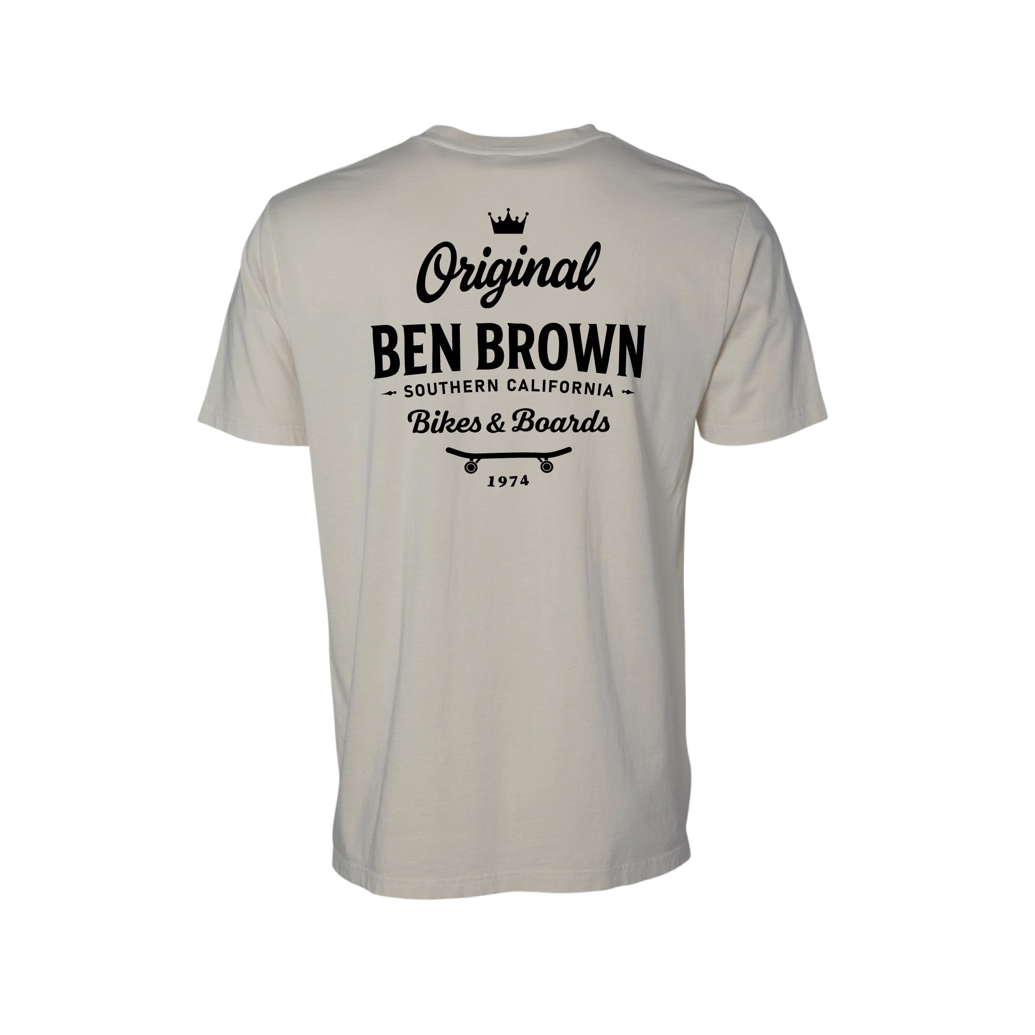 Original Vintage Tee back view in pigment ivory. Ben Brown Southern California.