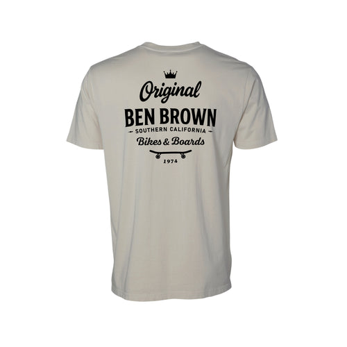 Original Vintage Tee back view in pigment ivory. Ben Brown Southern California.