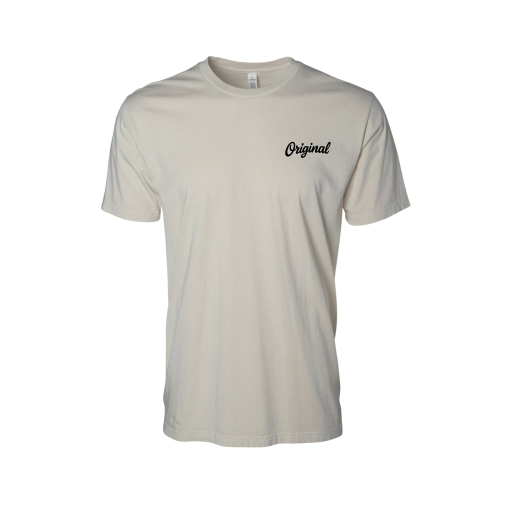 Original Vintage Tee front view in pigment ivory with Original wordmark on chest.