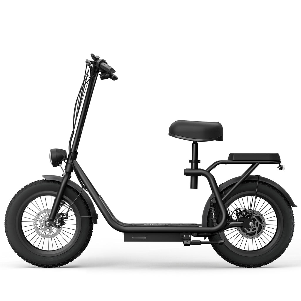 Hiboy U2 Pro electric scooter side view with 16×4 fat tires and seat