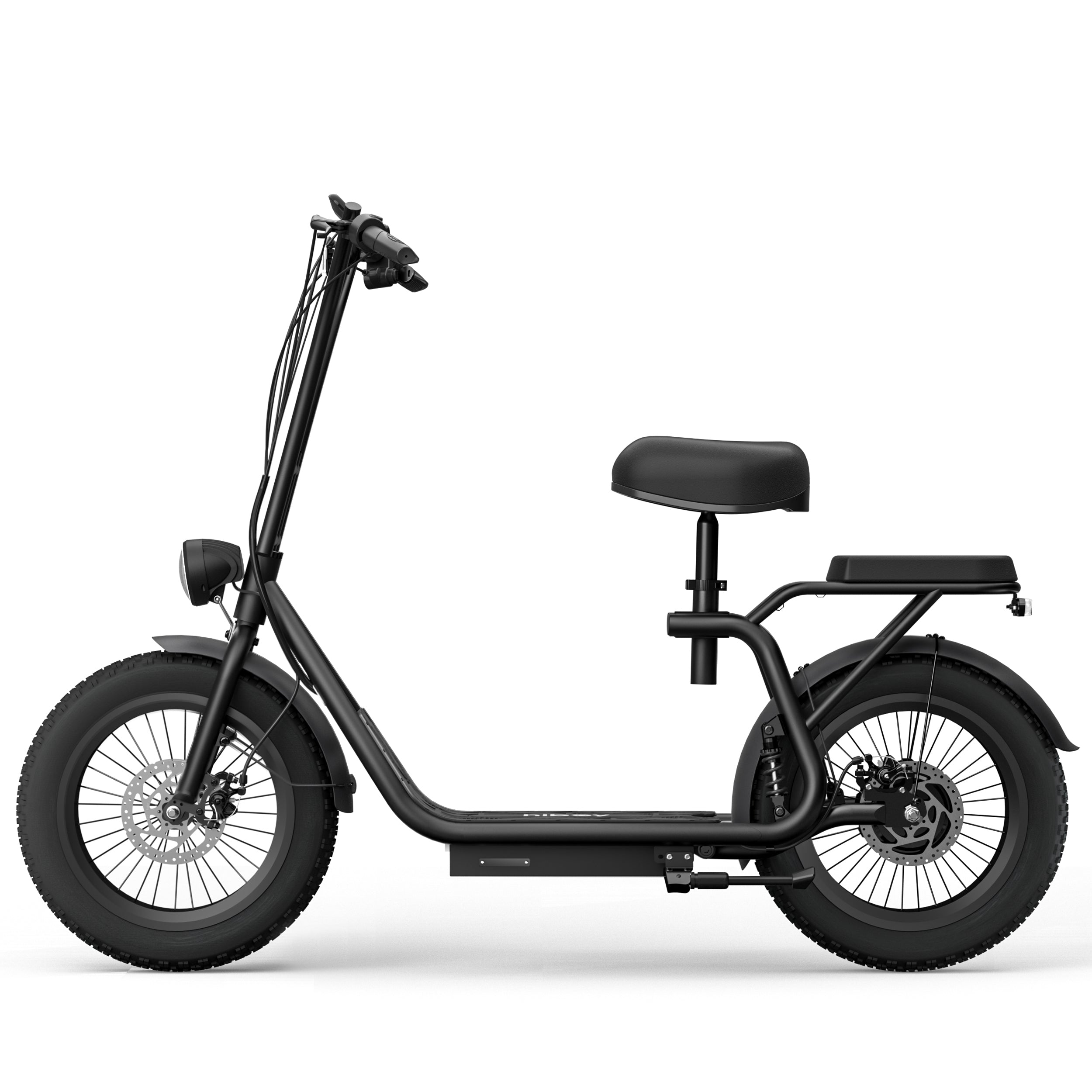 Hiboy U2 Pro electric scooter side view with 16×4 fat tires and seat